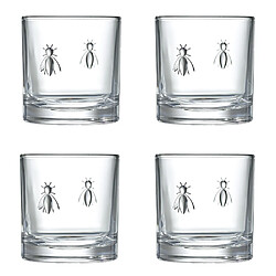 La Rochere Boite de 4 verres à whisky Abeille 32 cl