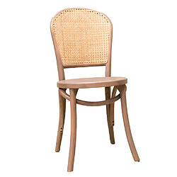 Amadeus Chaise Cannée marron (lot de 2)