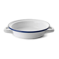 Ibili Plat à œuf email blanc 14 cm