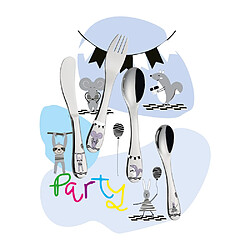 Cilio Couverts enfants Party 4 pièces