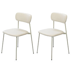 Amadeus Chaise Elma blanche (lot de 2)