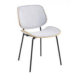 Amadeus Chaise Atlanta grise chène (lot de 2)