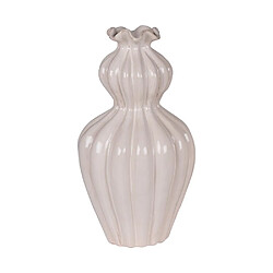 Table Passion Vase Collerette beige 16,5x29 cm