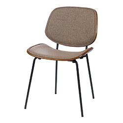 Amadeus Chaise Atlanta grise noyer (lot de 2)