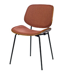 Amadeus Chaise Atlanta orange noyer (lot de 2)