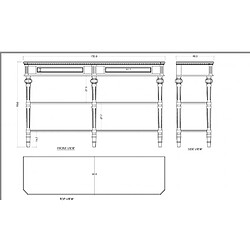 Acheter Amadeus Console 6 pieds en bois L150 cm Léonie