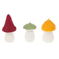 Amadeus Bougie champignon vert 8,5 cm (lot de 4)