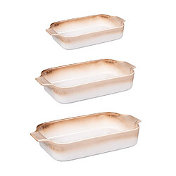 Table Passion Set de 3 plats à four beige 24, 31 et 35 cm