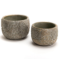 Amadeus Cache pot Feuille doré grand modèle