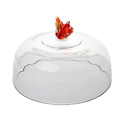 Table Passion Cloche sur pied Papillon en verre 30 cm