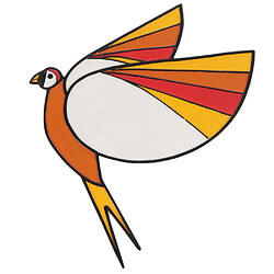 Amadeus Oiseau Colibri orange mural