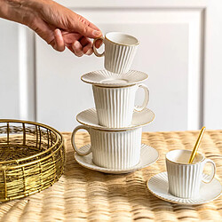 Avis Table Passion Coffret de 4 tasses à thé avec sous tasses Pure 22 cl