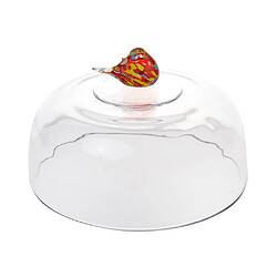 Table Passion Cloche sur pied Oiseau en verre 30 cm