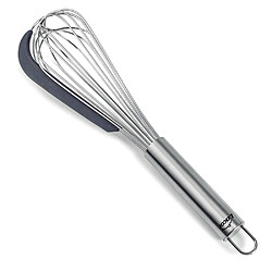 Lacor Fouet en inox 32 cm avec grattoir en silicone