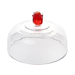 Table Passion Cloche sur pied Rose en verre 30 cm