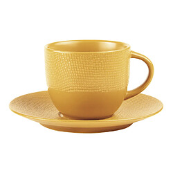 Table Passion Tasse à thé et sous-tasse Vésuvio safran 22 cl (lot de 6)