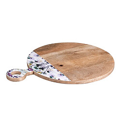 Table Passion Planche à découper ronde Garden en manguier 30,5 cm