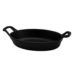 Baumalu Mini plat ovale en fonte noir mat 15 cm