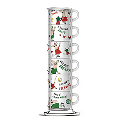 Bialetti Service à Expresso Italy avec 6 Tasses et Support