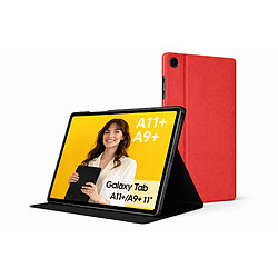 Silver HT SILVERHT étui Samsung Tab A11+ A9+ 11 pouces Wave support réglable rouge