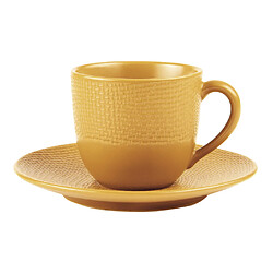 Table Passion Tasse à café et sous-tasse Vésuvio safran 12 cl (lot de 6)