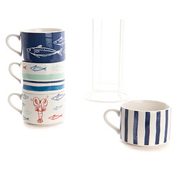 Amadeus Coffret 4 tasses déjeuner Ariel pas cher
