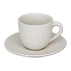 Table Passion Tasse à café et sous-tasse Vésuvio blanc 12 cl (lot de 6)