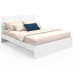 Idmarket LIT OMAHA 160X200 CM BLANC