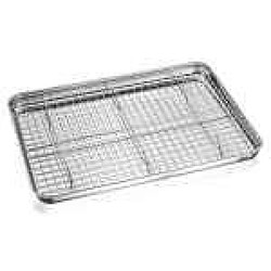 Gefu Plat en inox et sa grille 40,5 cm