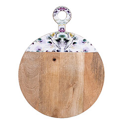 Table Passion Planche à découper ronde Garden en manguier 30,5 cm