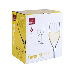 Rona Flûte à Champagne Favourite Optic 17 cl (lot de 6)