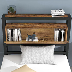 Avis Merax Lit Simple 90 X 200 Cm-Lit En Métal Pour Jeunes-tête De Lit Coffre-Sommier à Lattes