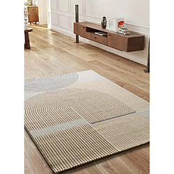ATTICGO Tapis géométrique GARDEN beige/gris 200x290 cm