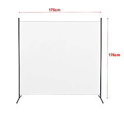 Helloshop26 Paravent de confidentialité 176 x 175 cm blanc 03_0008051