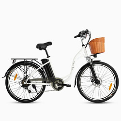 vélos électriques Urbains DYU C6 26" Moteur 250W 36V 12.5AH Blanc