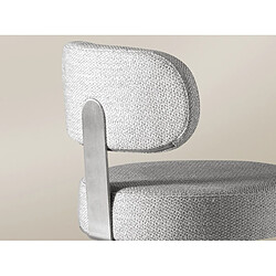 Angel Cerda Tabouret pivotant en tissu gris clair marbré pas cher