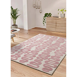 ATTICGO Tapis moderne FLASHY rose 160x230 cm