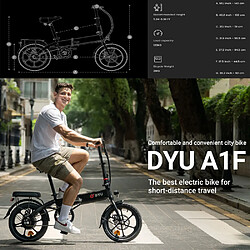 Vélo électrique DYU A1F Pro 16" Moteur 250W Pliable 36V 7.5AH pas cher