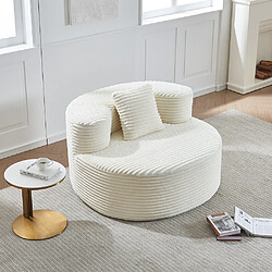 Lamiter Canapé Une Place Moelleux Velours Côtelé Bleu