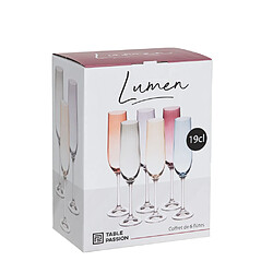 Table Passion Coffret de 6 flûtes Lumen 19 cl