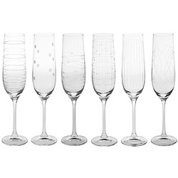 Table Passion Coffret de 6 flûtes à champagne Graphik 19 cl