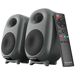 Enceintes Bluetooth Nilait Acustiq 50W RMS RCA, Optique et Bluetooth – Noires