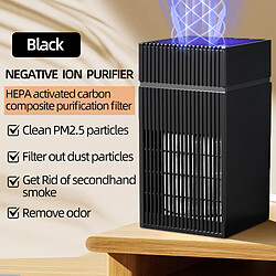 INF Purificateur d'air noir compact pour la maison et le bureau