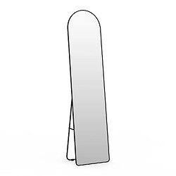 Avis Idmarket Miroir sur pied contour noir 160 x 40 cm