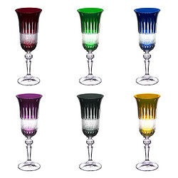 Table Passion Coffret de 6 flûtes à champagne 15 cl en cristallin taillé
