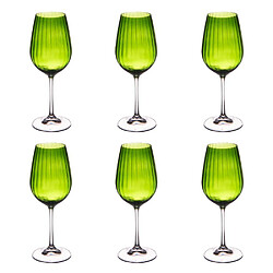 Table Passion Verre à pied vert Santa 35 cl (lot de 6)