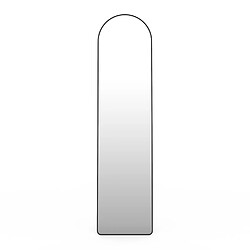 Idmarket Miroir sur pied contour noir 160 x 40 cm