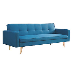 Idmarket Canapé convertible LARS bleu