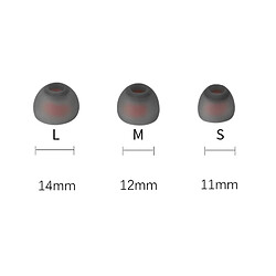 INF Coussinets d'oreille en silicone pour écouteurs intra-auriculaires 18 paires Grey