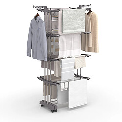 Idmarket Séchoir à linge MAXI gris pas cher